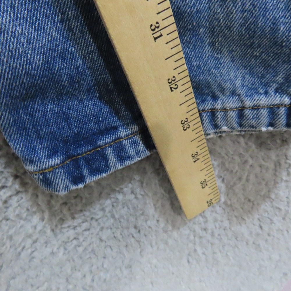 Vintage Polo Ralph Lauren USA Flag Relaxed Jeans 32x34 Light Wash 90s Y2K - Picture 10 of 12